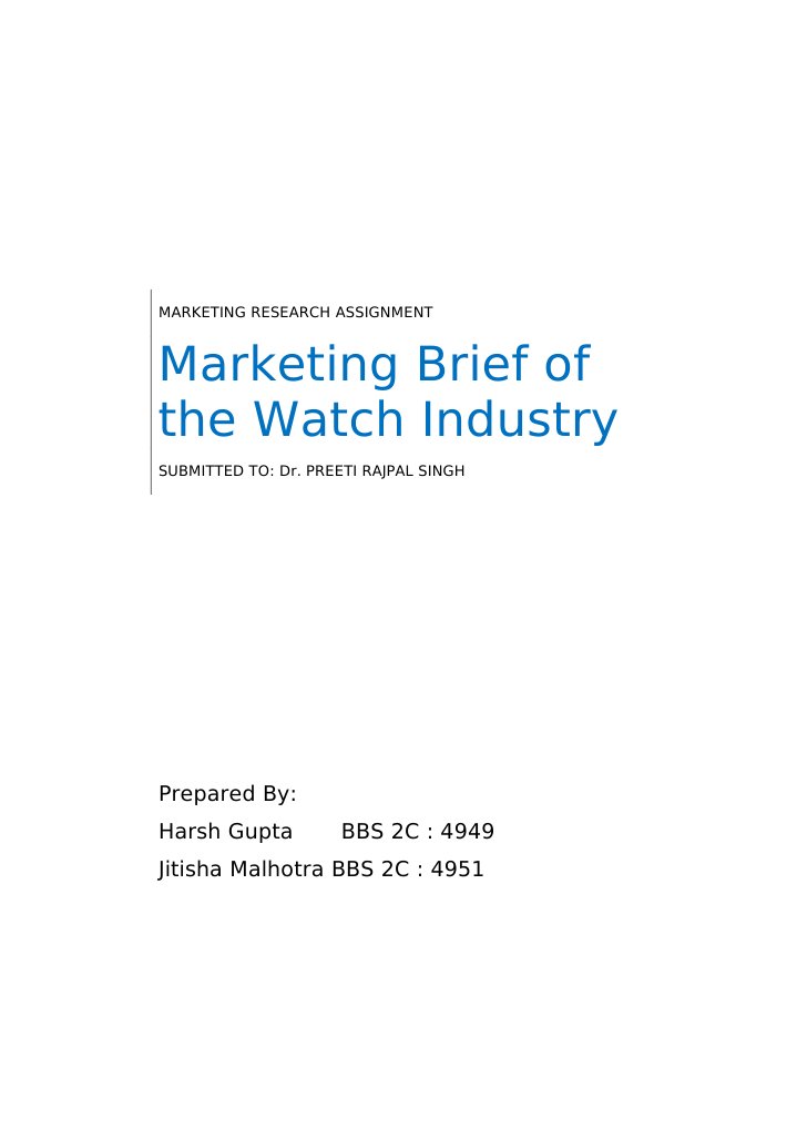 Watch Industry 03 | PDF | Watch | Retail