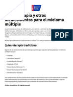 Quimioterapia y Otros Medicamentos para El Mieloma Múltiple