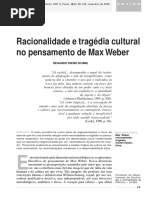 Racionalidade e tragédia cultural no pensamento de Max Weber