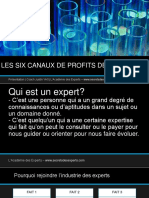 Les Six Canaux de Profit Des Experts