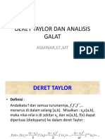 DERET TAYLOR DAN ANALISIS GALAT