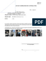 Certificate Completion by Contractor PDF