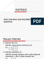 Aljabar Matriks Macam-Macam Matriks Khus