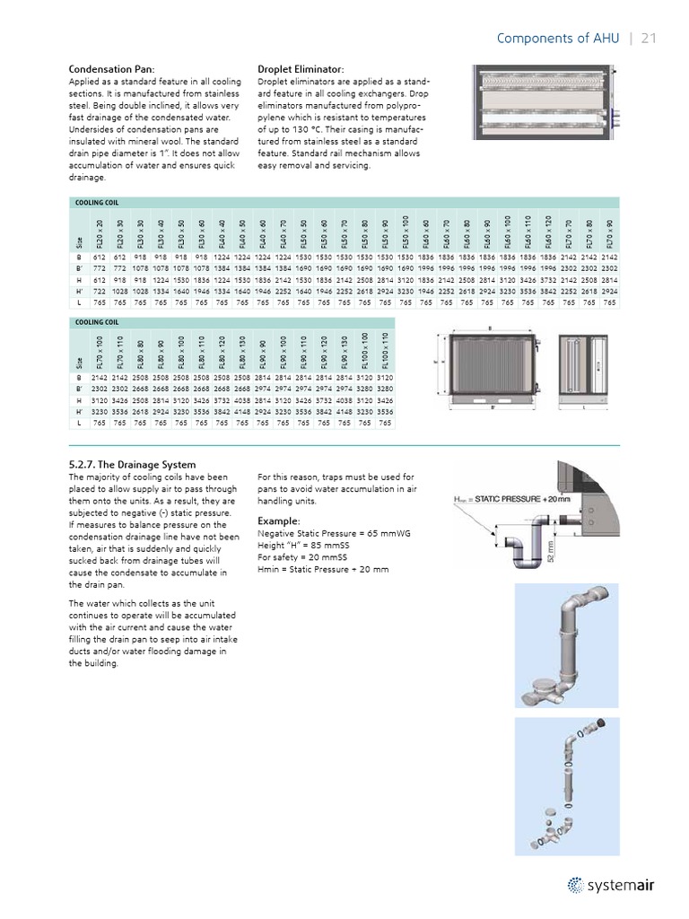 AHU Drain Calculation PDF Drop (Liquid) Building Engineering