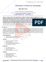 Nozzle Wear Parameter in Water Jet Machining The Review