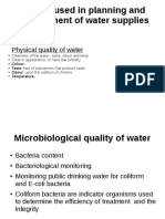 Criteria Used in Planning and Management of Water Supplies