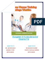 Management of Nursing Service and Education File