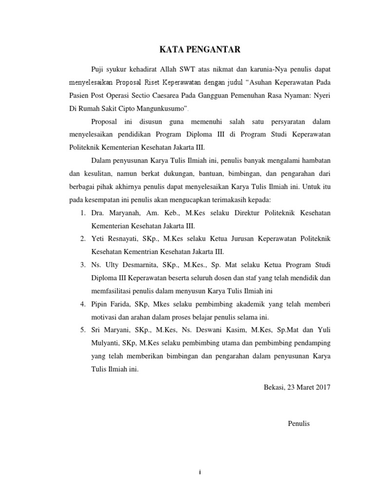 Kata Pengantar Proposal Kti