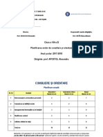 Planificare Dirigentie Clasa A 8-A