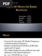 Types of Mixers in Radar Receivers