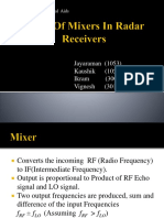 Types of Mixers in Radar Receivers