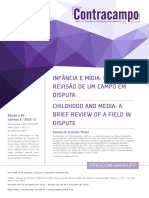 Infancia e Midia- Breve Revisão de Um Campo Em Disputa