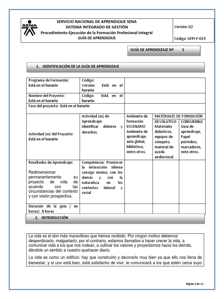 Guía para Construir un Proyecto de Vida | PDF | Vida | Aprendizaje