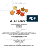 Fall Concert Flier