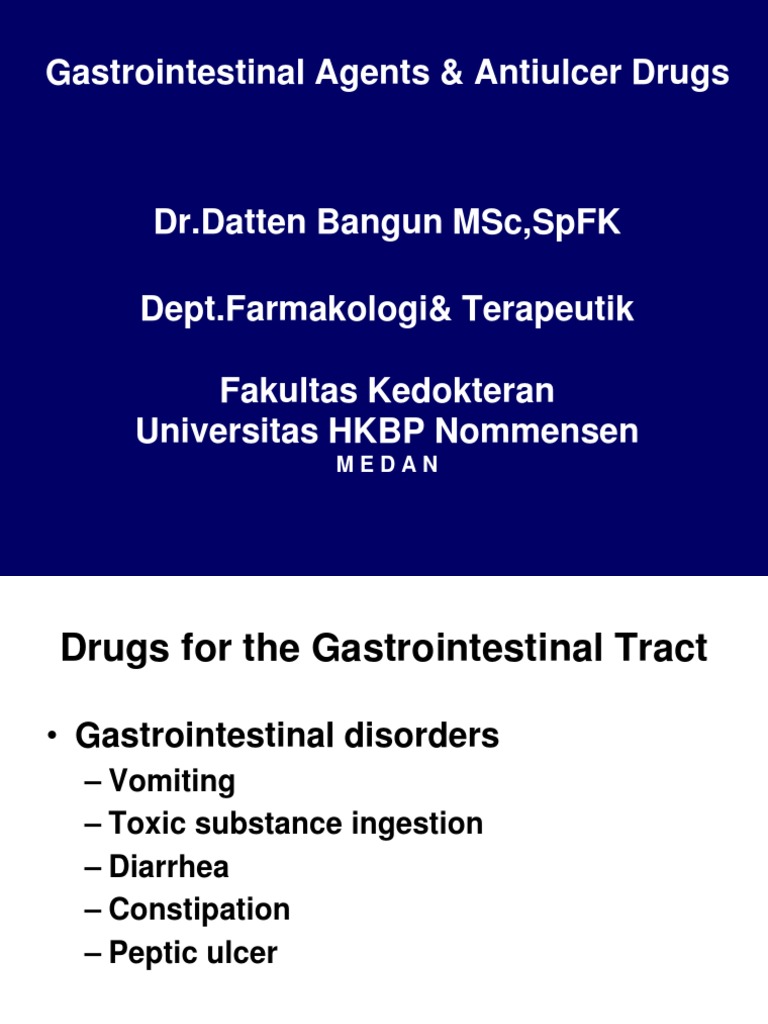 Gastrointestinal Agents & Antiulcer Drugs Medan Medical Treatments