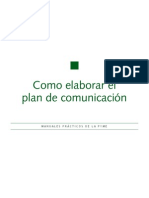 Elaborar Plan de comunicación