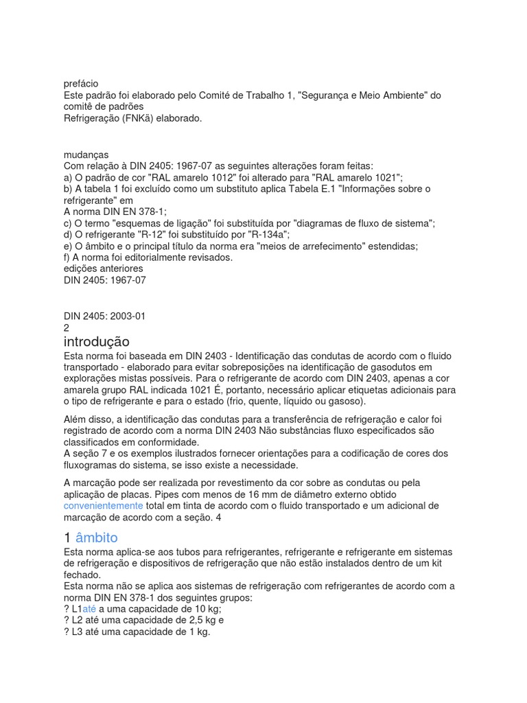 DIN 2405 Traduzida | PDF | Refrigeração | Calor