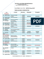 Agenda Fixa Março 2017