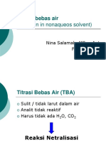 Titrasi Bebas Air Titration in Nonaqueos
