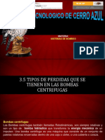 3.5 Tipos de Perdidas Que Se Tienen en Las Bombas Centrifugas