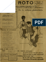 Periódico El Roto. Tacna, Chile, Sábado 17.Abr.1926