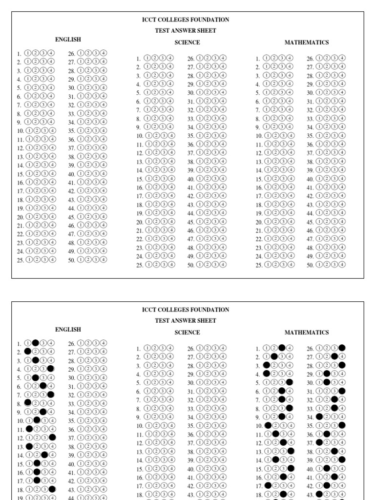 Diagnostic Answer Sheet PDF Teaching Mathematics