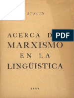 Stalin - Acerca Del Marxismo en La Lingüística