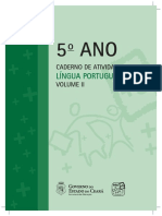 5 Ano Caderno de Atividades Lingua Portuguesa Volume II