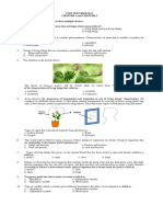 Unit Test Biology Chapters 1 and 2 Multiple Choice Questions