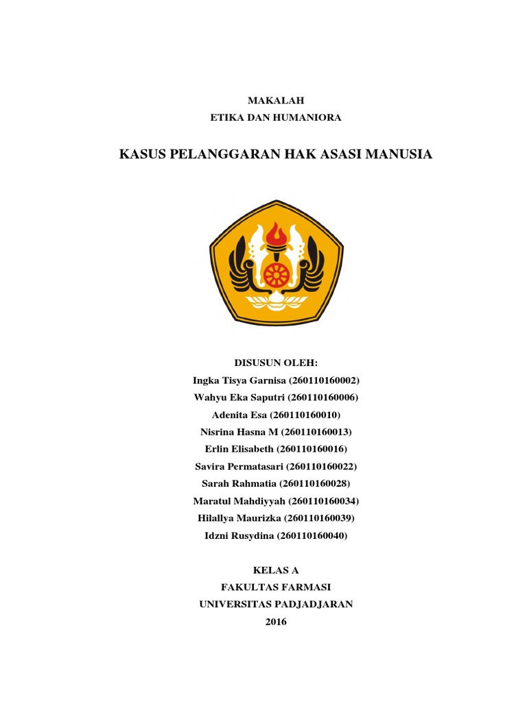 Makalah Kasus Pelanggaran Ham Ethum Kelompok 3