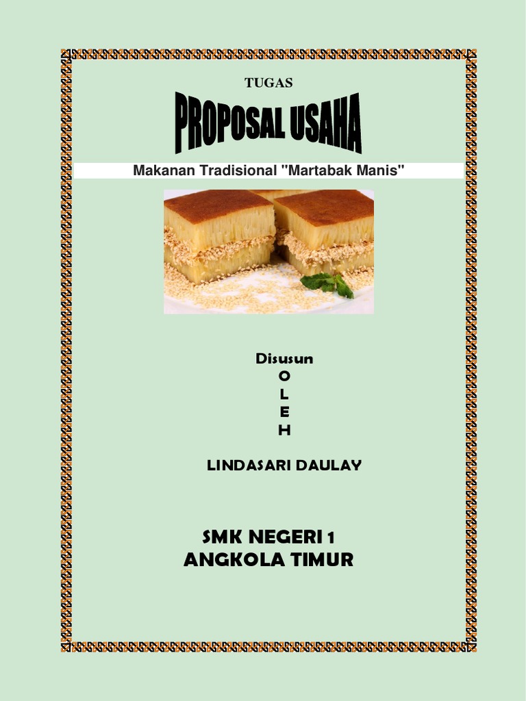 Proposal Usaha Makanan Tradisional Martabak Manis