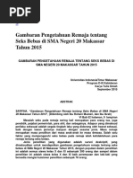 Download Gambaran Pengetahuan Remaja Tentang Seks Bebas Di SMA Negeri 20 Makassar Tahun 2015 by AQira Majid Maci SN360737681 doc pdf