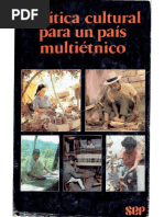 Politica Cultural Para Un Pais Multietnico