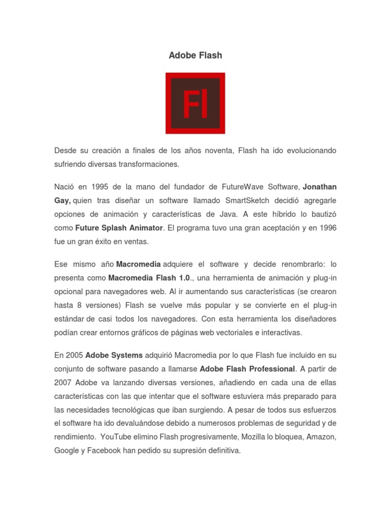 Evolución y Uso de Adobe Flash Animate | PDF | Web Gl | Adobe Systems