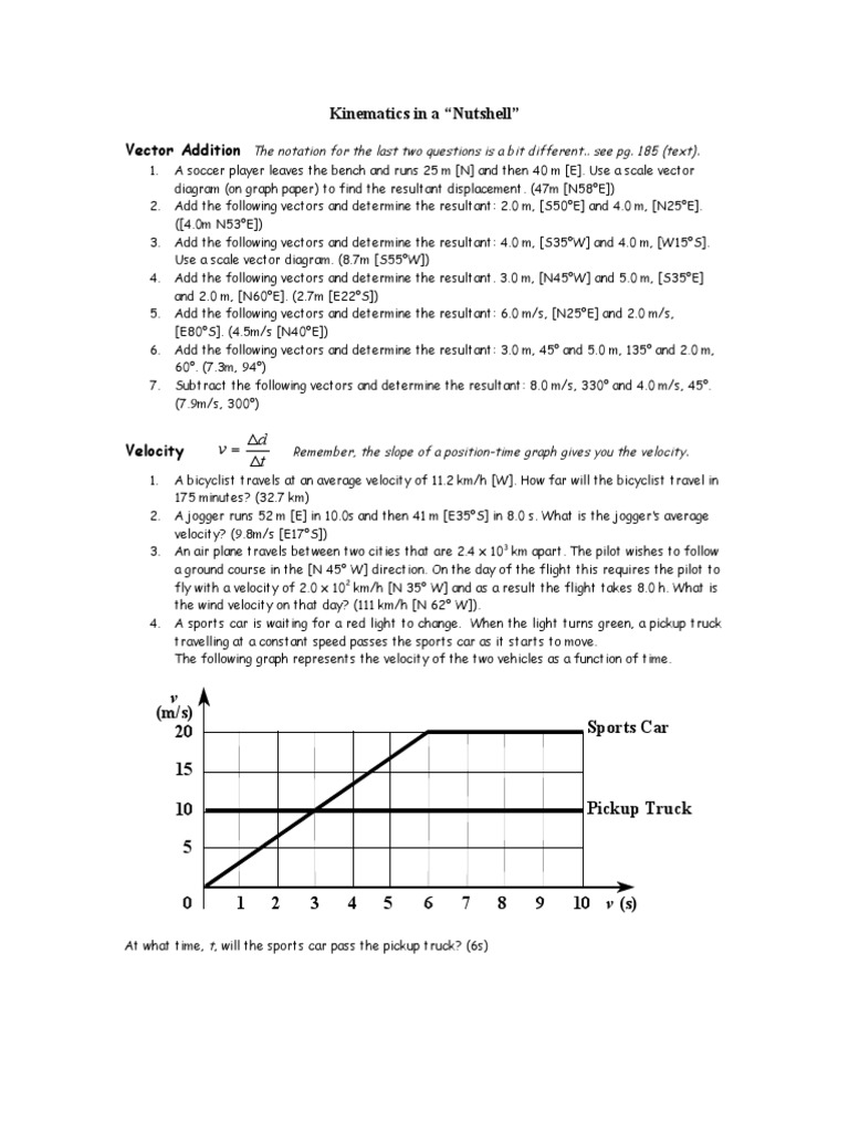 worksheet Kinematics Worksheet kinematics worksheet acceleration projectiles