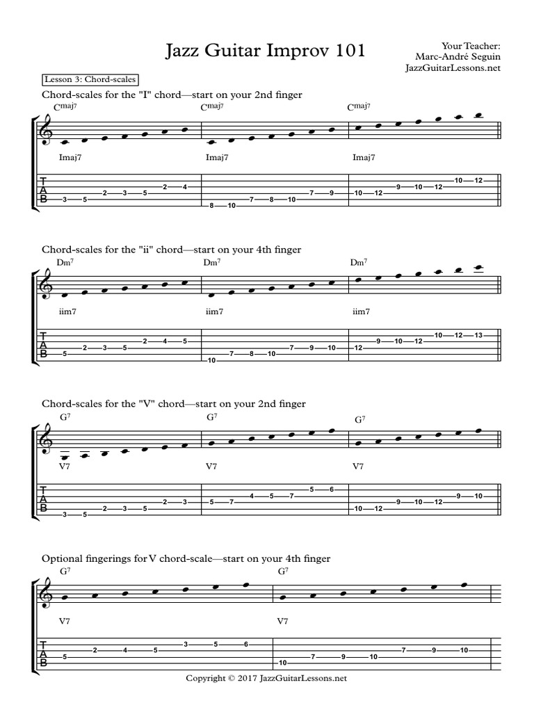 Jazz Guitar Improv 101 Pdf Leisure
