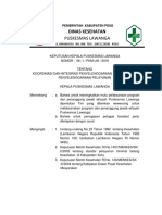 SK No 8 Koordinasi Dan Integrasi Penyelenggaraan Progran Dan Penyelenggaraan Pelayanan