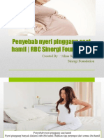 Penyebab Nyeri Pinggang Saat Hamil | RBC Sinergi Foundation