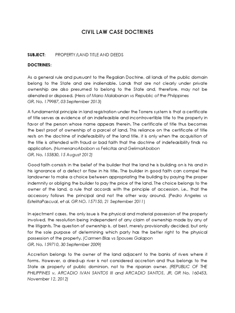 Civil Law Case Doctrines Compilation Reasonable Person Negligence