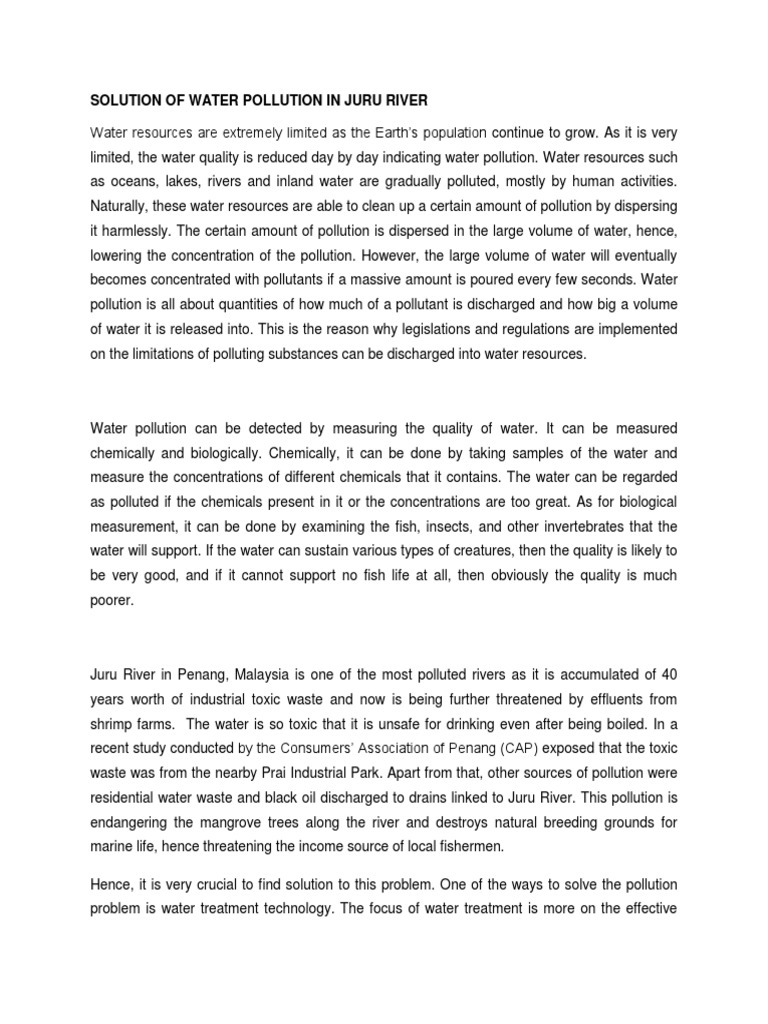 Solutions for Juru River Pollution | PDF | Adsorption | Water