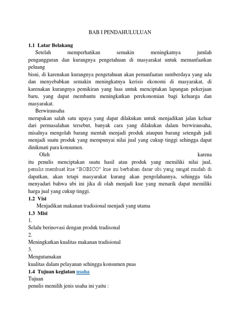 Contoh Proposal Usaha