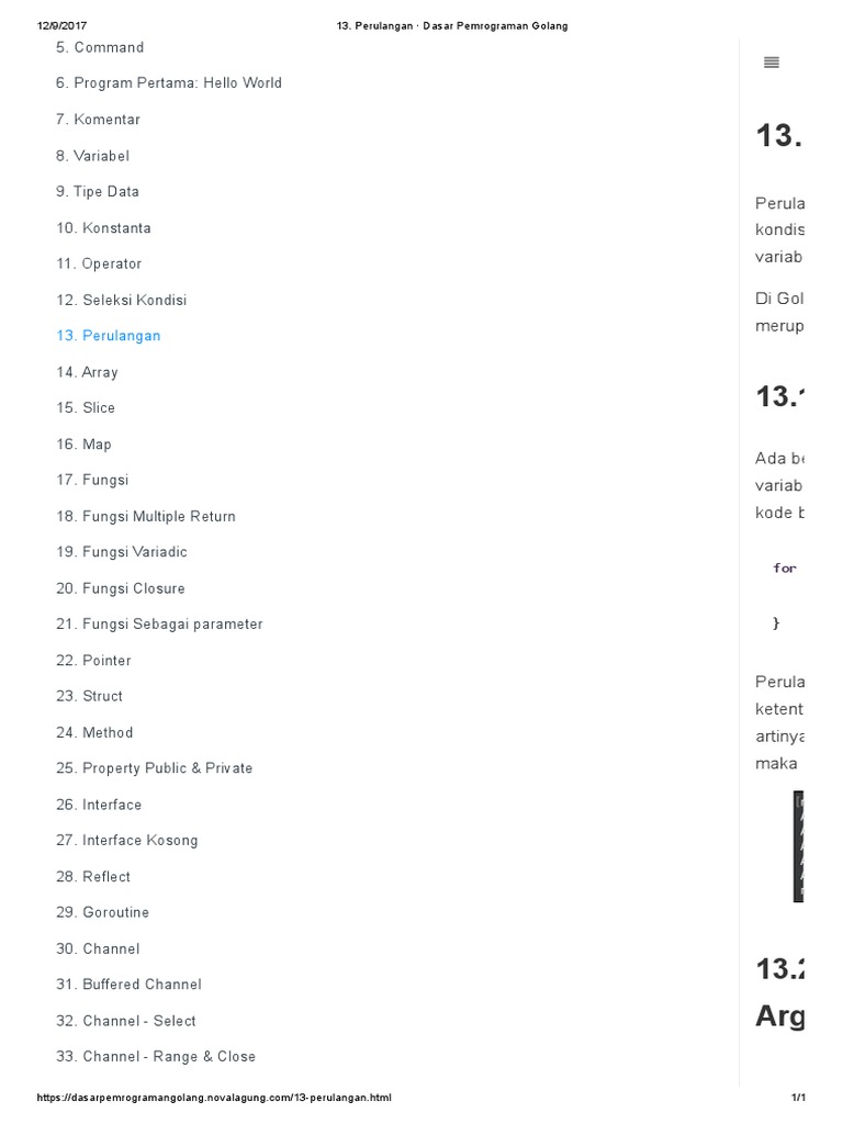 Ebook Belajar GoLang | PDF