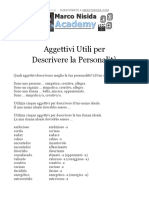 Curso de Italiano - Aggettivi Utili Per Descrivere La Personalità