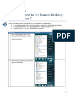 Instructions: How To Connect To The Remote Desktop From Windows 7