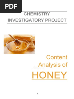 Analysis of Honey Chemistry Investigatory Project Class 12 | PDF ...