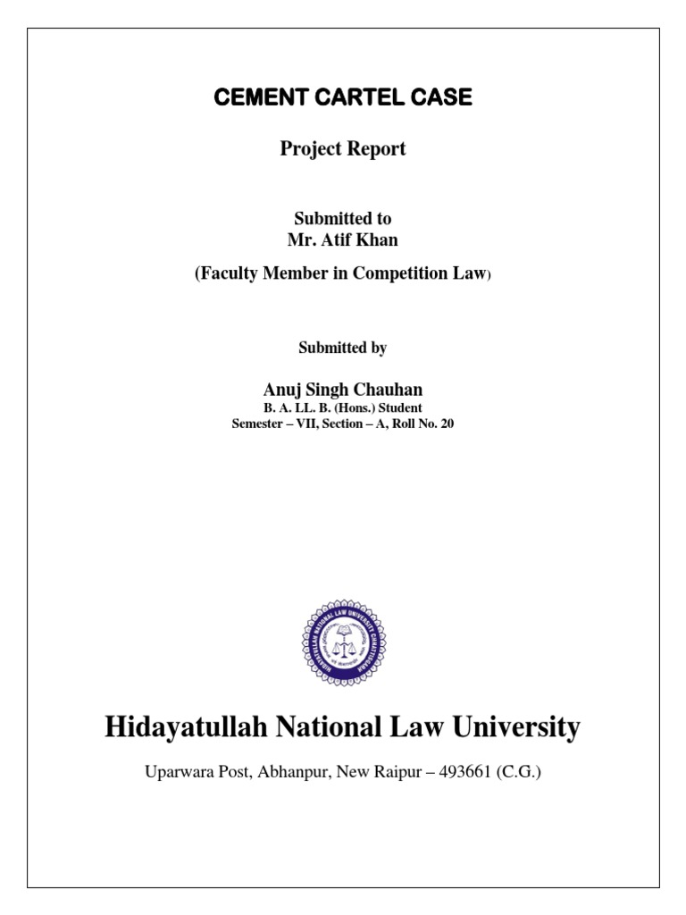 anuj singh chauhan roll no 20 competition law section a sem vii 2 competition law competition 20 competition law section a sem vii