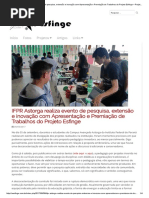 IFPR Astorga Realiza Evento de Pesquisa, Extensão e Inovação Com Apresentação e Premiação de Trabalhos Do Projeto Esfinge – Projeto Esfinge