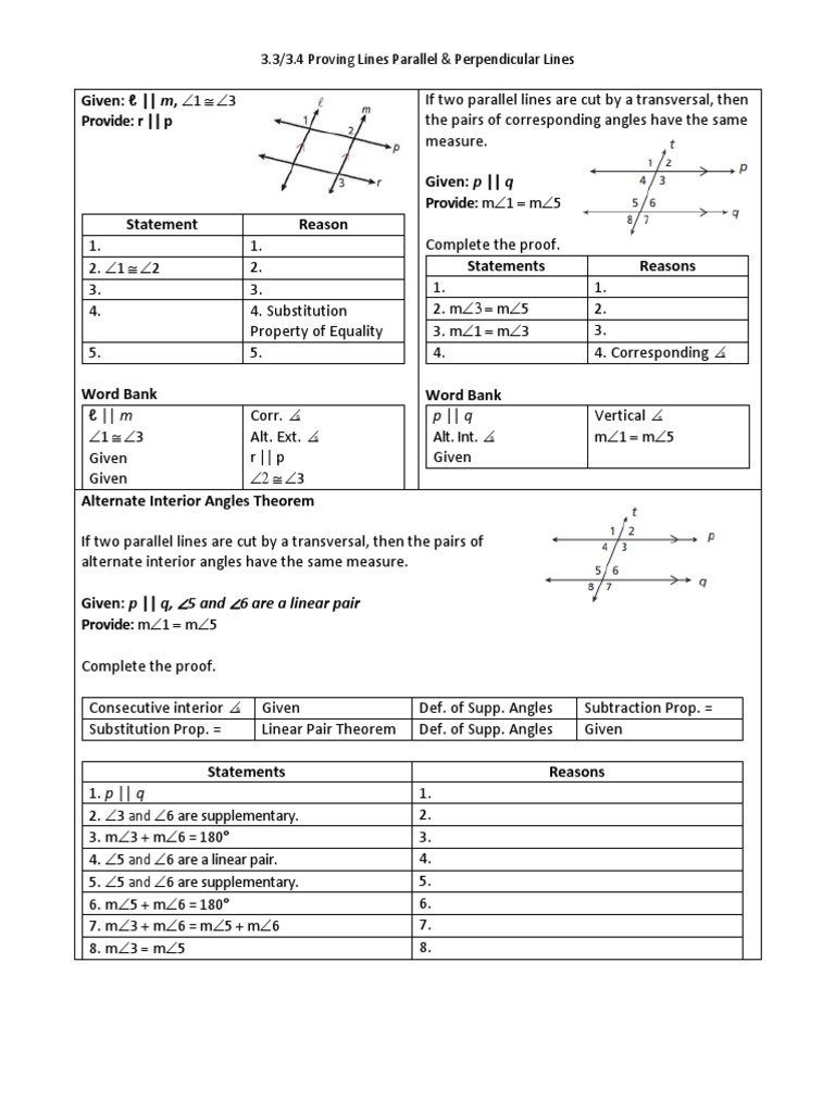 3-3-3-4-proving-parallel-lines-pdf-elementary-geometry-geometry
