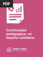 Continuidad Pedagógica Un Desafío Cotidiano
