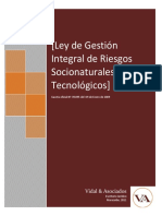 Ley de Gestion Integral de Riesgos Socionaturales y Tecnologi